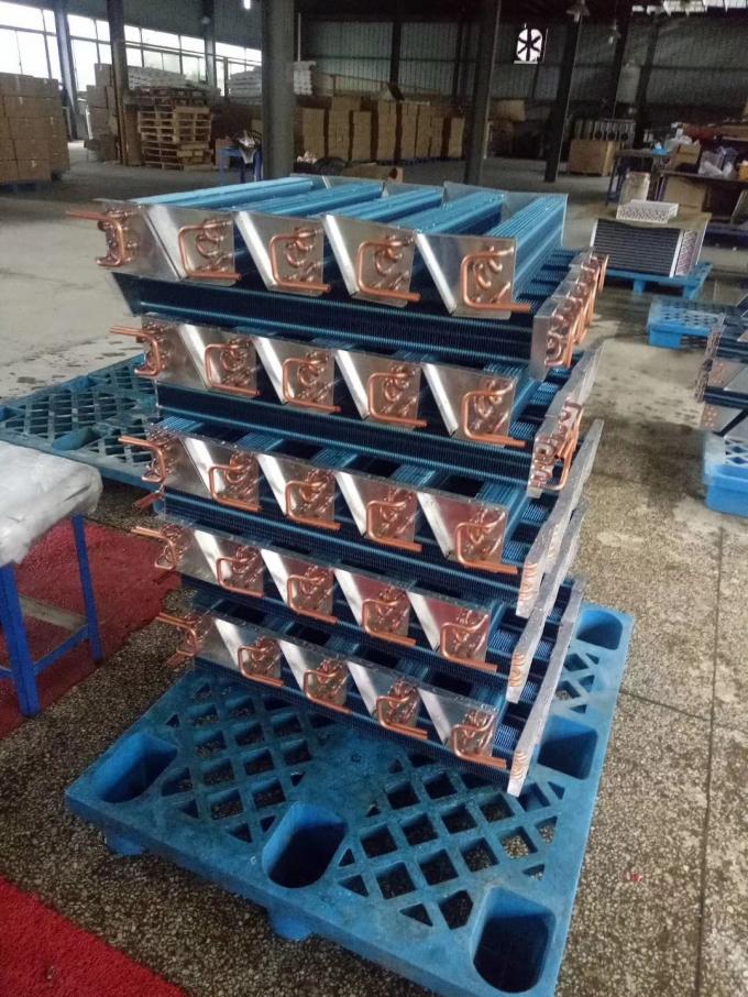 Compact Air Conditioner Heat Exchanger , Copper Tube Aluminum Fin Heat