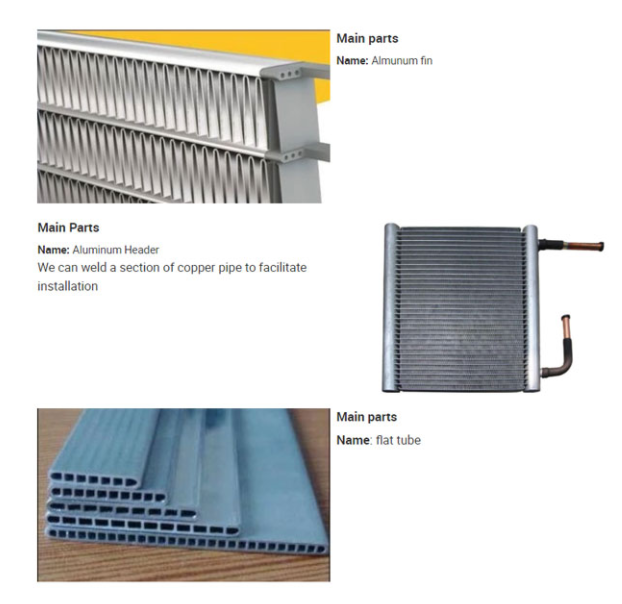 Louver Serrate Shelled Microchannel Heat Exchanger For Ice Making Machine