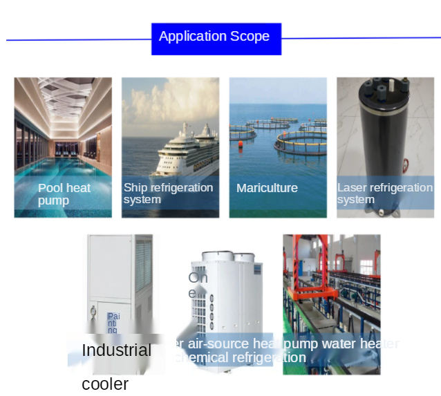 定制同轴盘管换热器,带钛扭曲光滑管 1