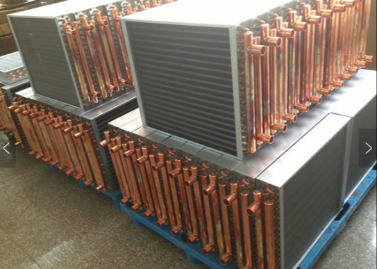 High Flexibility AC Heat Exchanger , Freezer Heat Exchanger Copper Tube Aluminum Fin