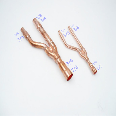 3/8”Branch Copper Pipe Heat Exchanger Components For Refrigeration