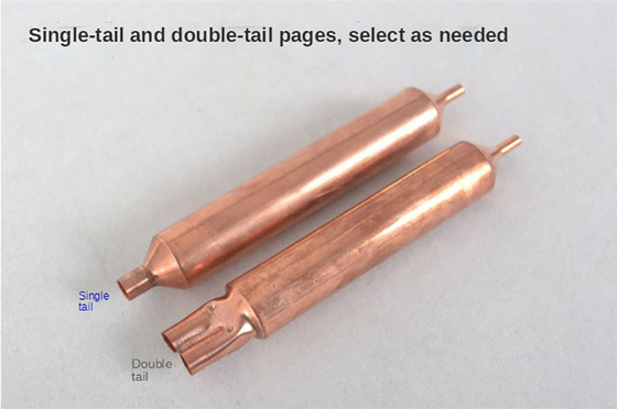 Double Tail Filter Drier Heat Exchanger Components With Capillary OEM Available