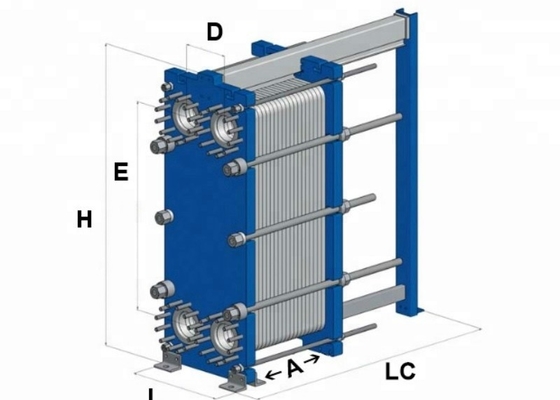 Blue Color Air Conditioner Heat Exchanger , Gasketed Plate Heat Exchanger OEM ODM Available