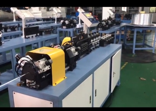 35-75 m/min Speed Tube Straightening Cutting Machine For Air Conditioning Area