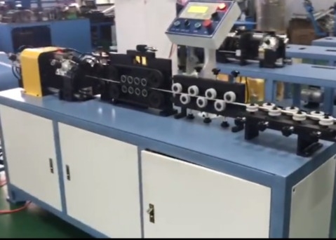 35-75 m/min Speed Tube Straightening Cutting Machine For Air Conditioning Area