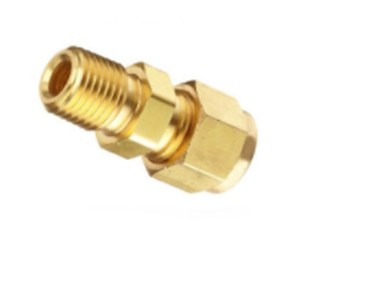 Brass Threaded Hex Pipe Fittings Heat Exchanger Components Nipple For Plumbing