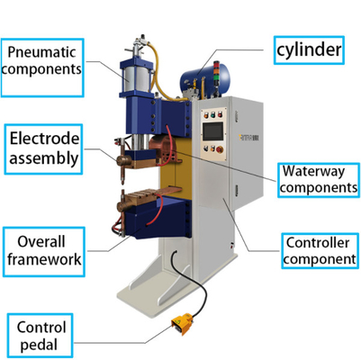 Middle frequency aluminium nut single side AC resistance welder automatic stainless steel spot welding machine