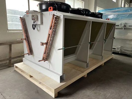 3500m3/H Corrugated V Type Dry Air Cooler Chiller PLC Controlled